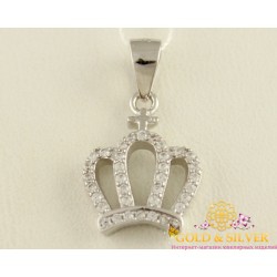 Серебряный подвес корона 1351861